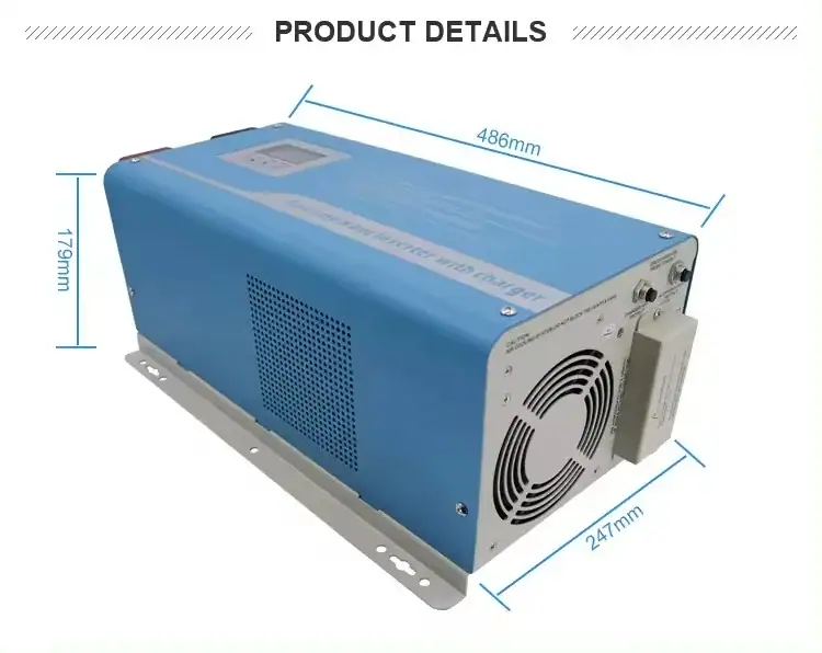 Low Frequency Off-grid Pure Sine Wave Inverter Battery Voltage 12-24-48-96VDC With Charger 1KVA 2KVA 3KVA 4KVA 5KVA 6KVA 8KVA 8