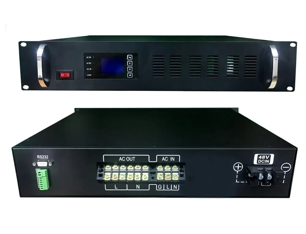 Rack Mount 19″ 2U Telecom Inverter For Telecom Pure Sine Wave DC48V TO AC110V-120VAC-220VAC-230V 1KVA 2KVA 3KVA 4KVA 5KVA 6KVA 1