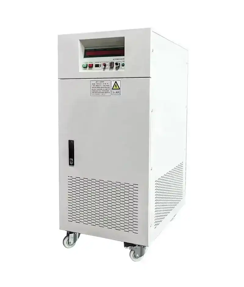 Variable Frequency Converter Voltage Power Supply Output Voltage 0V-520V Adjustable (0V-1000V Can Customized) Output Frequency 40Hz-499.9Hz (20Hz-1000Hz Can Customized) 6KVA-500KVA 1